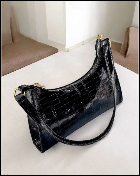 Crocodile Pattern Armpit Hand Bag