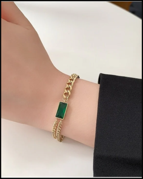 Greenish Hand Bracelet Openable